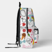 Niedlicher Whimsical Girl Power Doodle Retro Bedruckter Rucksack (Links)