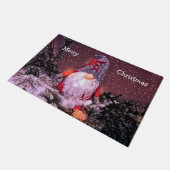 Niedlicher Whimsical Gnome Frohe Weihnachtsbaum Fußmatte (Schrägansicht)
