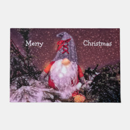 Niedlicher Whimsical Gnome Frohe Weihnachtsbaum Fußmatte