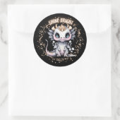 Niedlicher Whimsical Golden "Shine Bright" Kleiner Runder Aufkleber (Tasche)