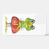Niedlicher Whimsical Green Frosch auf Toadstool Case-Mate iPhone Hülle (Rückseite (Horizontal))