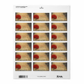 Niedlicher Whimsical Heart LeafTree Roter Rosa UAW Adressaufkleber (Vorne)