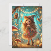 Niedlicher Whimsical Hexenwald Einladung (Vorderseite)