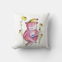 Niedlicher Whimsical Pig Drink Kaffee