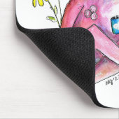 Niedlicher Whimsical Pig Drink Kaffee Mousepad (Ecke)