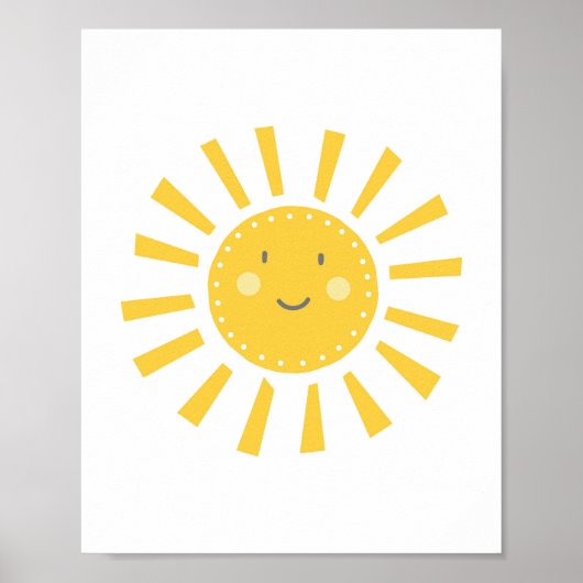 Niedlicher Whimsical Sun Sunshine Poster (Vorne)