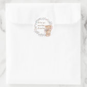 Niedlicher Whimsical Teddy Bär Runder Aufkleber (Tasche)