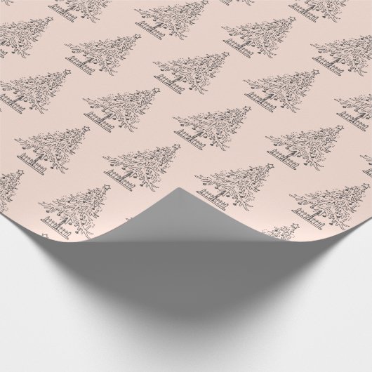 Niedlicher Whimsical Vintage Weihnachtspastete Pin Geschenkpapier (Ecke)