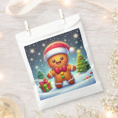Niedlicher Whimsical Weihnachten/Winter Lebkuchen Geschenktütchen (Ausgeschnitten)