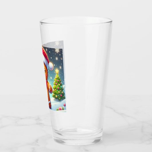 Niedlicher Whimsical Weihnachten/Winter Lebkuchen Glas (Links)