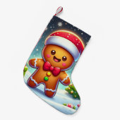Niedlicher Whimsical Weihnachten/Winter Lebkuchen  Kleiner Weihnachtsstrumpf (Vorderansicht (hängend))