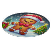 Niedlicher Whimsical Weihnachten/Winter Lebkuchen Schneidebrett (Ecke)