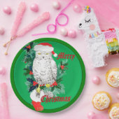 Niedlicher Whimsical Weihnachtsschüssel Strumpf en Pappteller (Party)