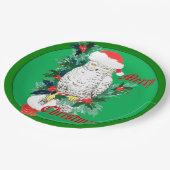 Niedlicher Whimsical Weihnachtsschüssel Strumpf en Pappteller (Schrägansicht)