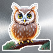 🦉 Niedlicher Whimsical Wildlife Bird, Naturei Aufkleber