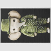 Niedlicher WhimsikalElefant in Hut AS9-Decoupage Seidenpapier (Vorderseite)