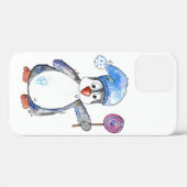 Niedlicher Whimsikaler Pinguin mit Lollipop Case-Mate iPhone Hülle (Rückseite (Horizontal))