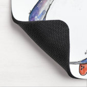 Niedlicher Whimsikaler Pinguin mit Lollipop Mousepad (Ecke)