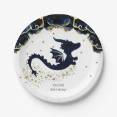 Niedlicher Whimsikdrache Geburtstag Pappteller (Vorderseite)