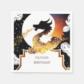 Niedlicher Whimsikdrache Geburtstag Serviette (Vorderseite)