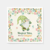 Niedlicher Whimsikgenom Erster Geburtstag Serviette (Vorderseite)