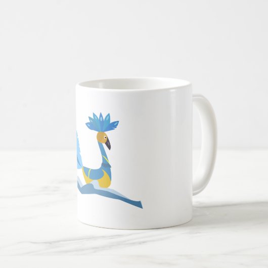 Niedlicher Whimsikvogel schwimmt im Wasser Kaffeetasse (VorderseiteRechts)