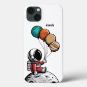 Niedlicher whimsischer Astronaut, Planet-Weltraum, Case-Mate iPhone Hülle (Rückseite)