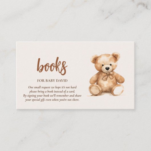 Niedlicher Whimsischer Bär Begleitkarte (Vorderseite)