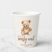 Niedlicher Whimsischer Bär Pappbecher (Rückseite)