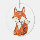 Niedlicher Whimsischer Fox Keramik Ornament (Links)