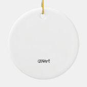 Niedlicher Whimsischer Fox Keramik Ornament (Hinten)