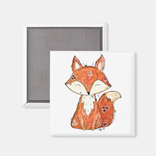 Niedlicher Whimsischer Fox Magnet (Vorderseite/Rückseite)