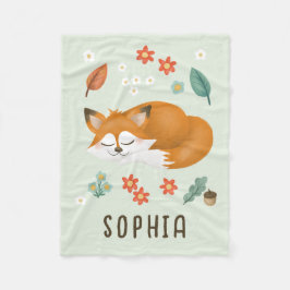 Niedlicher Whimsischer Foxenwald Kinder fallen Fleecedecke