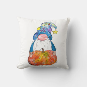 Niedlicher Whimsischer Herbstgnome mit Pumpkin Kissen