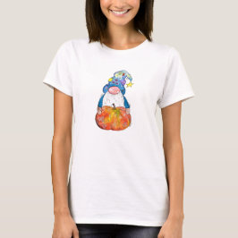 Niedlicher Whimsischer Herbstgnome mit Pumpkin T-Shirt