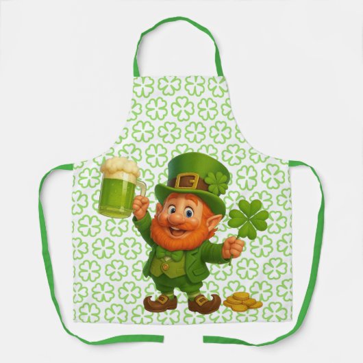 Niedlicher/whimsischer Leprechaun St. Patrick's Da Schürze (Vorderseite)