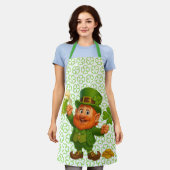 Niedlicher/whimsischer Leprechaun St. Patrick's Da Schürze (Getragen)