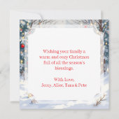 Niedlicher Whimsischer Raccoon Personalisierte Wei Karte (Rückseite)