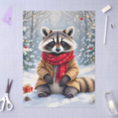 Niedlicher Whimsischer Raccoon Seidenpapier (Basteln)