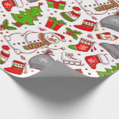 Niedlicher Whimsischer Schneemann Weihnachtsfeiert Geschenkpapier (Ecke)