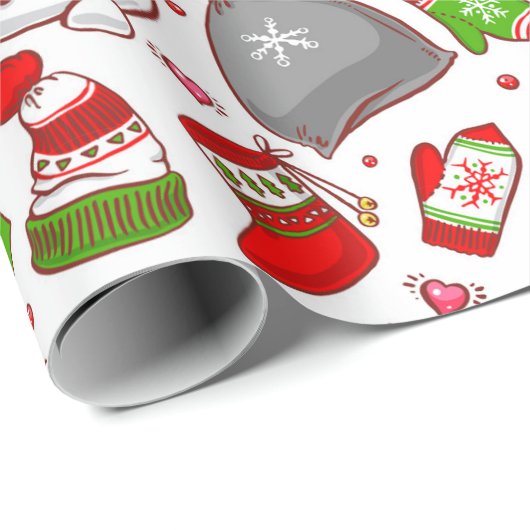 Niedlicher Whimsischer Schneemann Weihnachtsfeiert Geschenkpapier (Rolleneckpunkt)