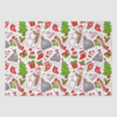 Niedlicher Whimsischer Schneemann Weihnachtsfeiert Seidenpapier (Vorderseite)