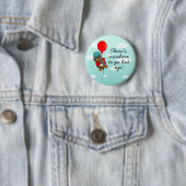 Niedlicher Whimsischer Vogel und Motivierend Zitat Button (Beispiel)