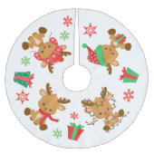 Niedlicher Whimsischer Weihnachtsbaum Polyester Weihnachtsbaumdecke (Vorderseite)