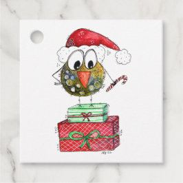 Niedlicher Whimsischer Weihnachtsbird Geschenkanhänger