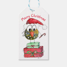 Niedlicher Whimsischer Weihnachtsbird Geschenkanhänger