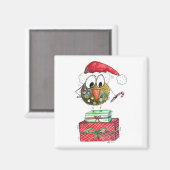 Niedlicher Whimsischer Weihnachtsbird Magnet (Vorderseite/Rückseite)