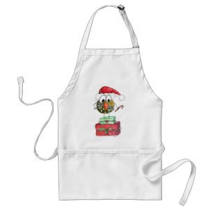 Niedlicher Whimsischer Weihnachtsbird Schürze