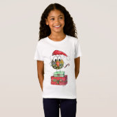 Niedlicher Whimsischer Weihnachtsbird T-Shirt (Vorne ganz)