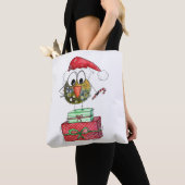 Niedlicher Whimsischer Weihnachtsbird Tasche (Von Nahem)